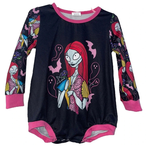 Boutique Nightmare Before Christmas Inspired Sally Bubble Romper Girls Size 3T - Picture 1 of 6